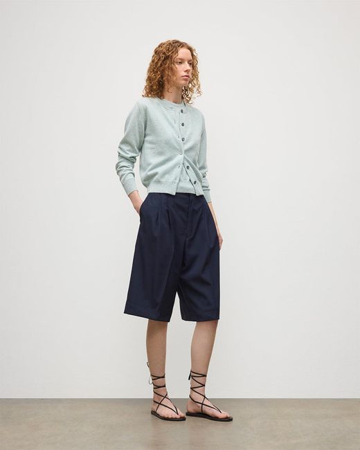Johnstons Blue Iris Light Classic Cashmere Cardigan