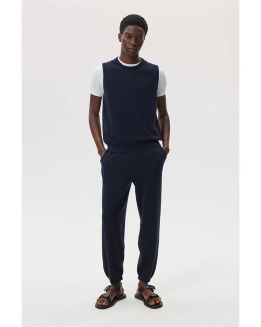 Johnstons Blue Dark Cashmere Tank