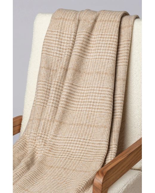 Johnstons Natural Tweed Glen Check Wool Throw