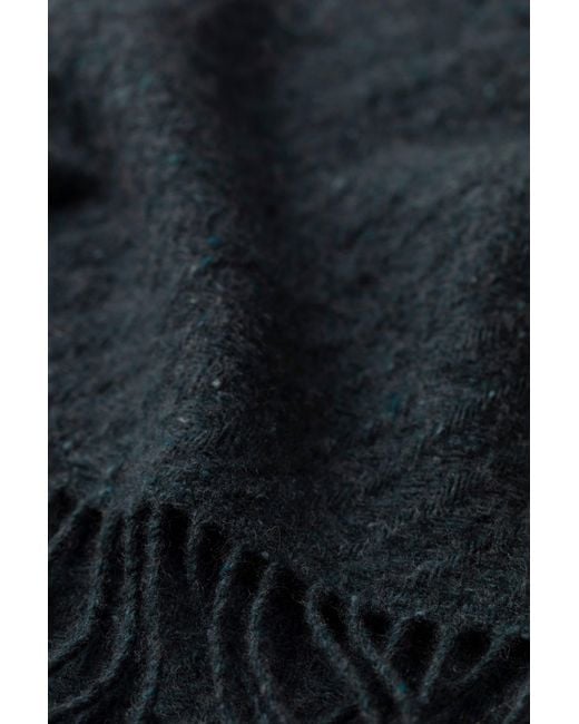 Johnstons Blue Lofty Twill Cashmere Scarf