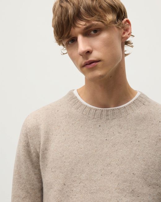 Johnstons Tiree Natural Donegal Cashmere Jumper for men