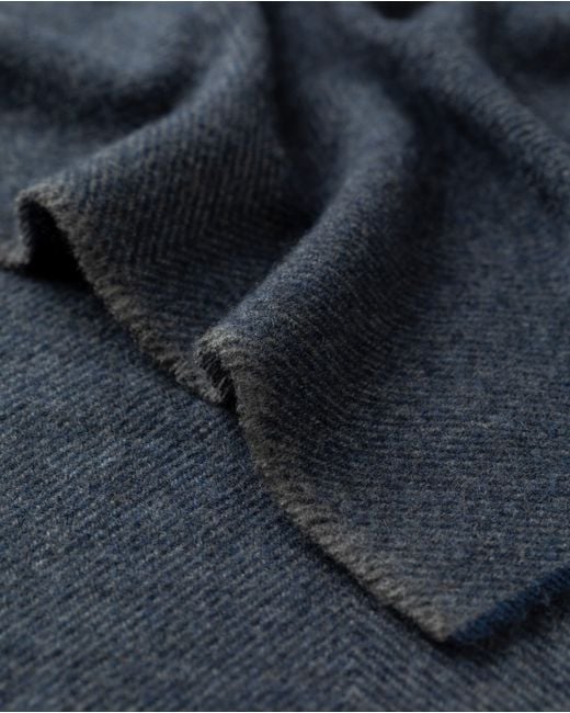 Johnstons Blue Mountain Twill Cashmere Scarf