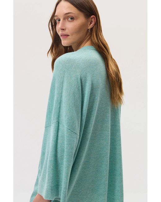 Johnstons Blue Relaxed Featherlight Cashmere Jumper