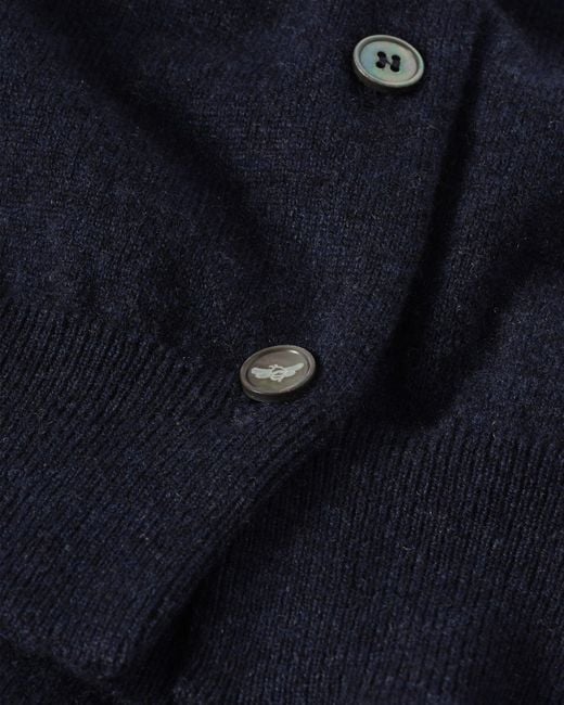 Johnstons Blue Iris Classic Cashmere Cardigan