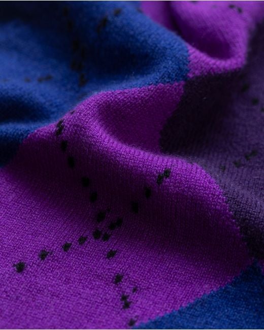Johnstons Purple Clan Argyle Cashmere Bandana