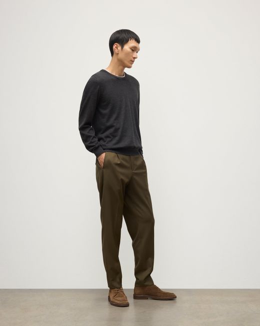Johnstons Black Fin Dark Superfine Cashmere Jumper for men
