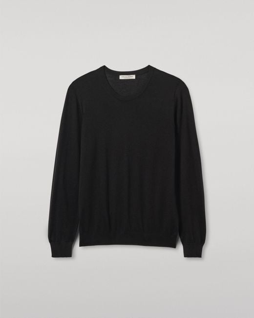Johnstons Blue Fin Superfine Cashmere Jumper for men