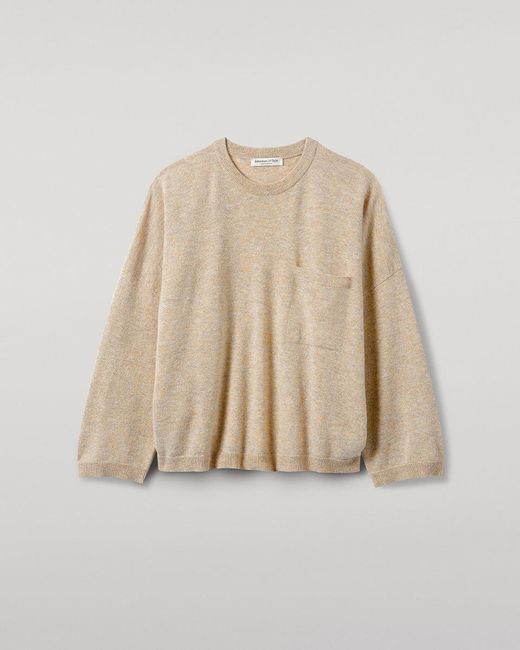 Johnstons White Gauzy Pocket Cashmere Jumper