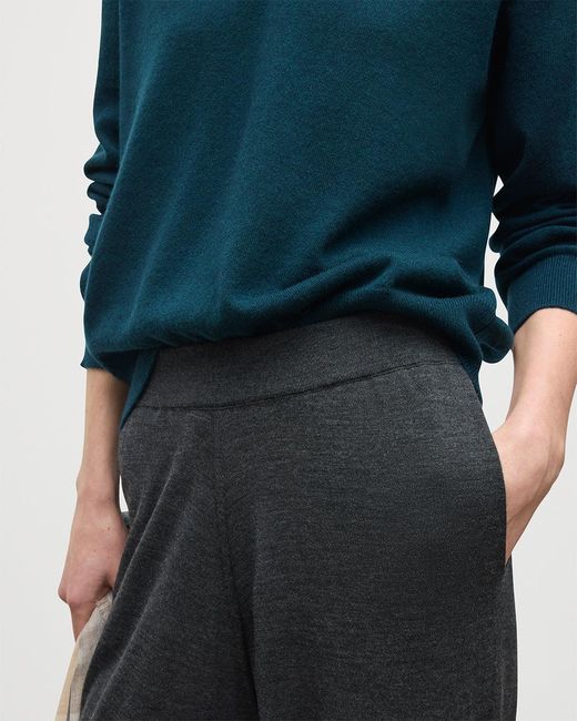 Johnstons Blue Ina Dark Merino Trousers