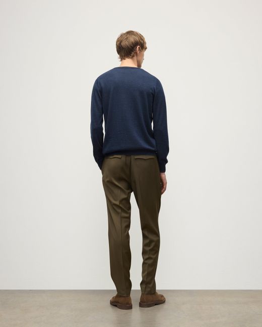 Johnstons Blue Fin Superfine Cashmere Jumper for men