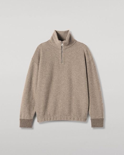 Johnstons Natural Reel Cashmere Half Zip Jumper