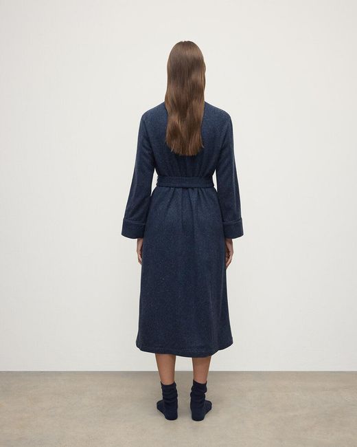 Johnstons Blue Donegal Cashmere Dressing Gown