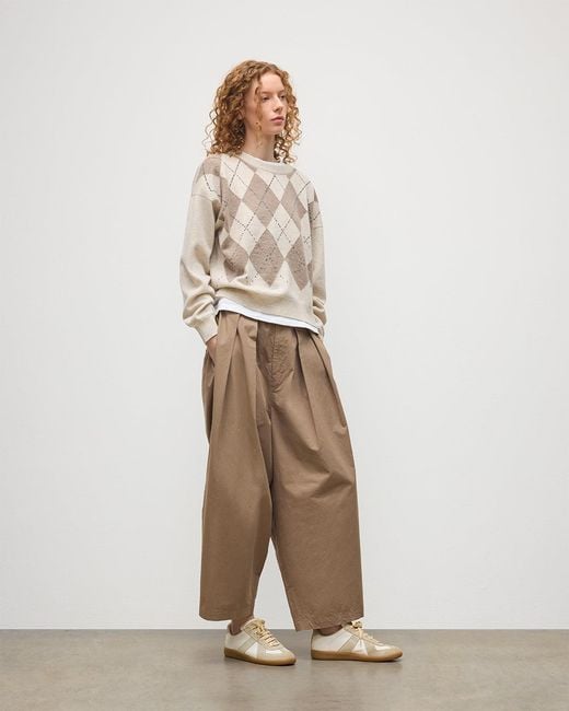 Johnstons Clan Natural Argyle Cashmere Jumper