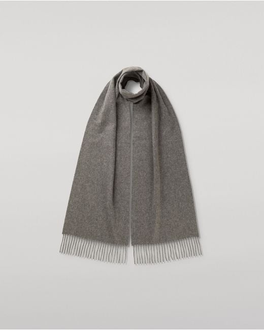 Johnstons Gray Mid Cashmere Scarf
