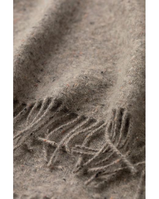 Johnstons Gray Lofty Twill Cashmere Scarf