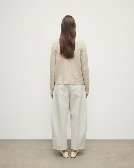 Johnstons White Donegal Cashmere V Neck Cardigan