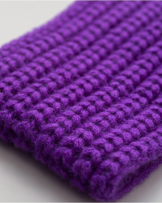 Johnstons Purple Whittle Cashmere Headband