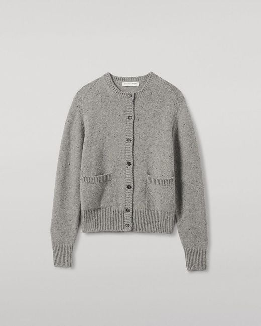 Johnstons White Donegal Cashmere Cardigan