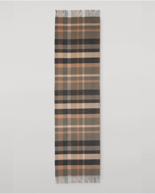 Johnstons Brown Tantallon Cashmere Scarf