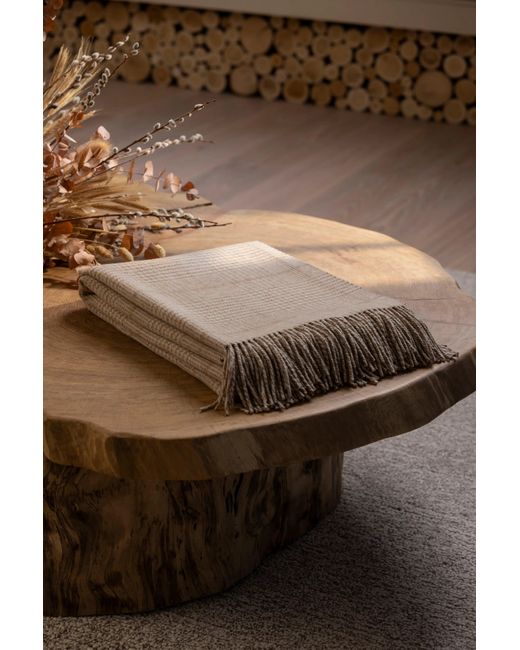 Johnstons Natural Tweed Glen Check Wool Throw