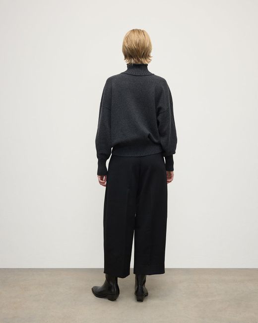 Johnstons Blue High Neck Cashmere Jumper