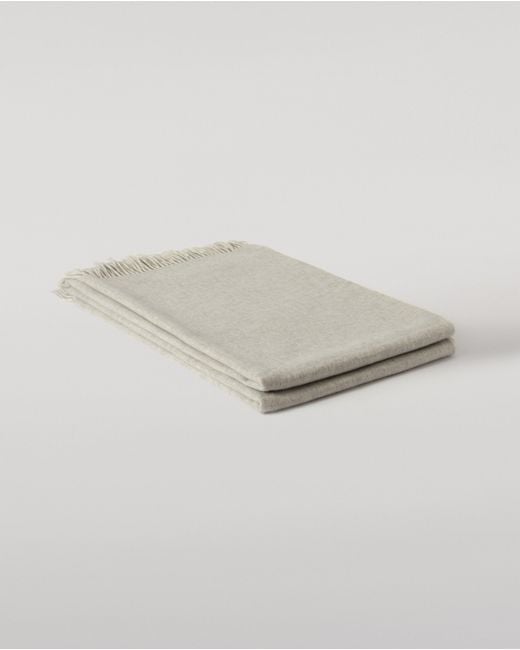Johnstons Gray Reversible Light & Cashmere Bed Throw