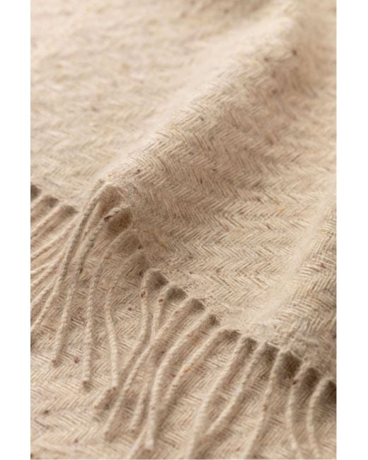 Johnstons Natural Lofty Twill Cashmere Scarf