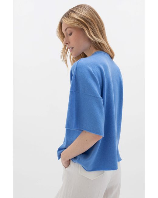 Johnstons Blue Cashmere T-Shirt