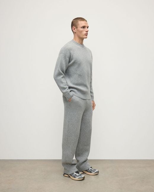 Johnstons Gray Double Face Light Sweatshirt for men