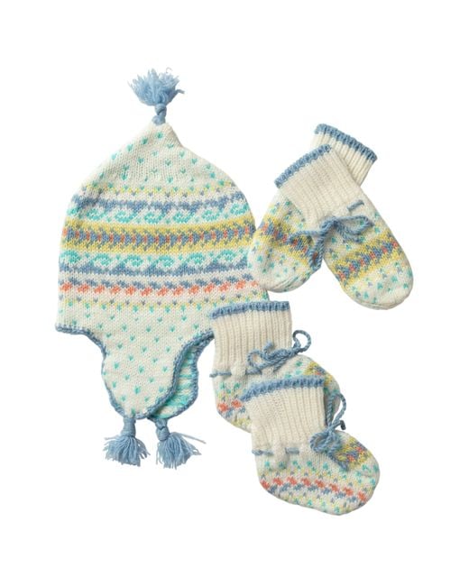 Johnstons Blue Baby's Fairisle Accessories Gift Set