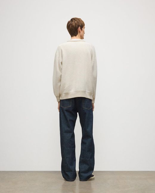 Johnstons White Liddell Cashmere Sweatshirt for men