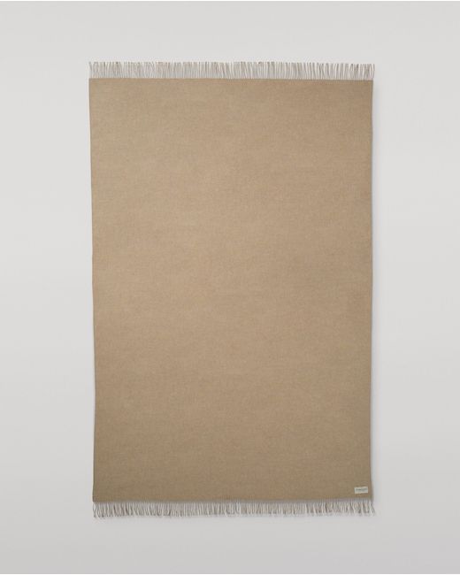 Johnstons Brown Reversible & Natural Cashmere Bed Throw