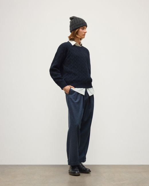 Johnstons Black Kylesku Dark Cashmere Jumper
