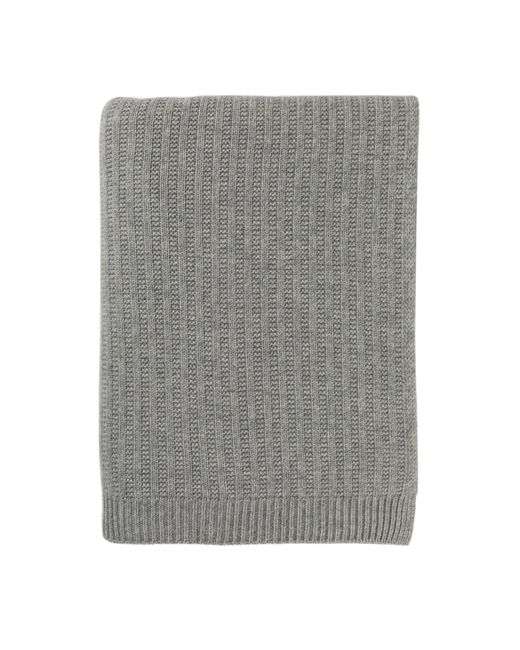 Johnstons Brown Texture Knitted Light Cashmere Throw