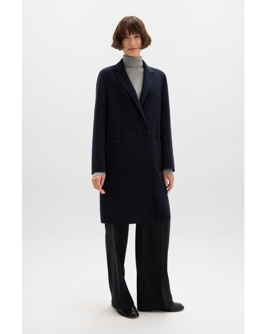 Johnstons Blue Classic Cashmere Coat