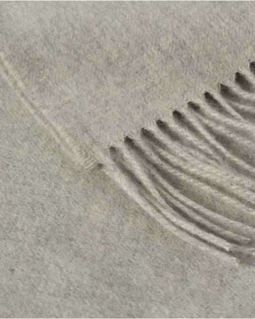 Johnstons Gray Plain Light Cashmere Throw