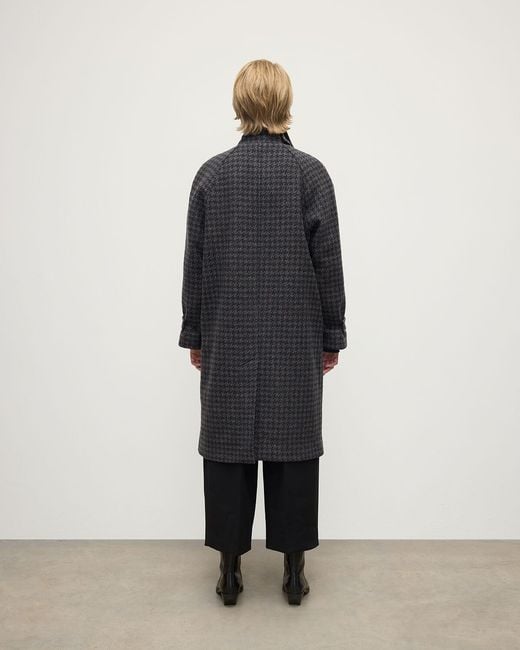 Johnstons Blue Balmacaan Coat