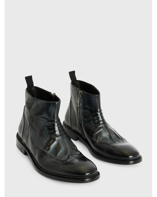 John Varvatos Black Fleetwood Boots for men