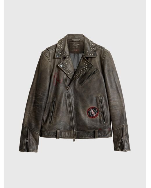 John Varvatos Multicolor Alice Cooper Leather Biker for men