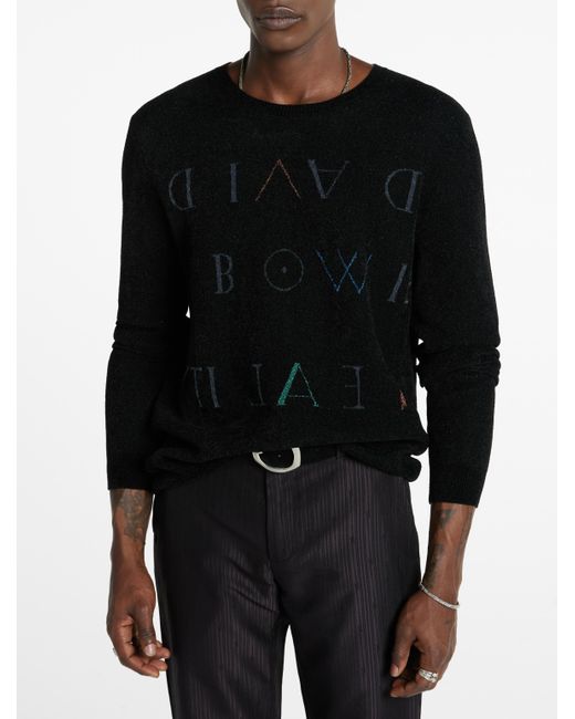 John Varvatos Black Bowie Crewneck Sweater for men
