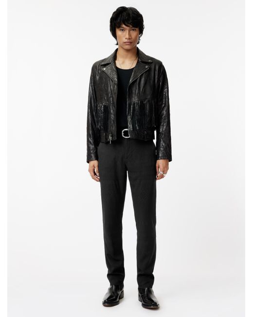 John Varvatos Black Lopez Biker for men