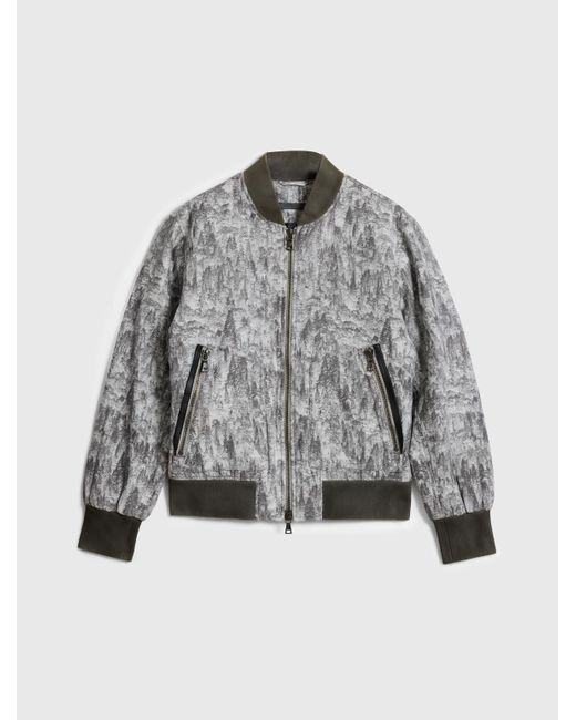 John Varvatos Gray Tanner Bomber for men