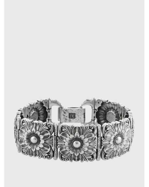 John Varvatos Gray Floral Bracelet for men