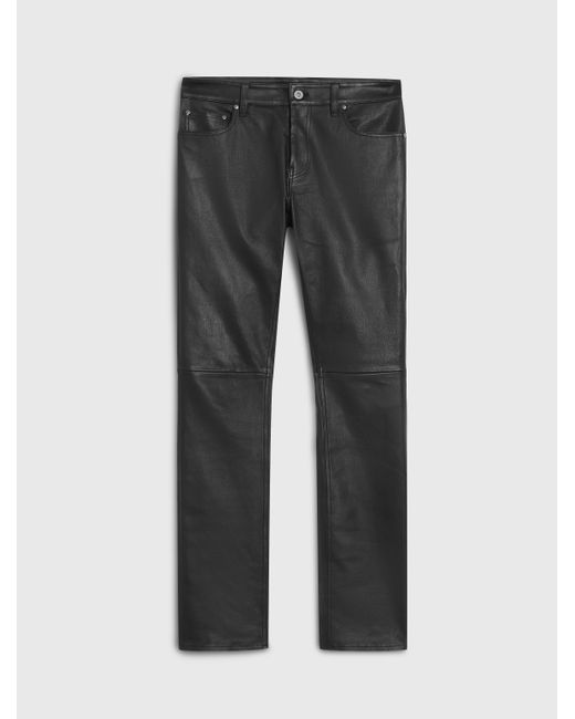 John Varvatos The Rocker Leather Pants in Grey for Men Lyst UK