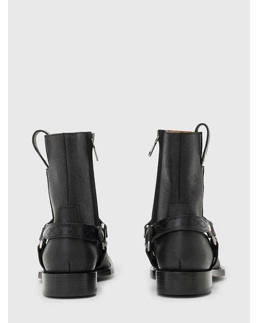 John Varvatos Black Broome Harness Boot for men