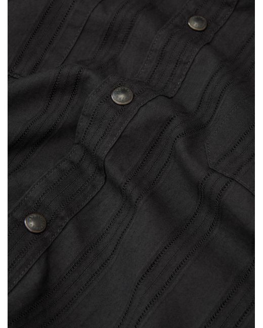 John Varvatos Marshal Western Shirt in Black for Men | Lyst