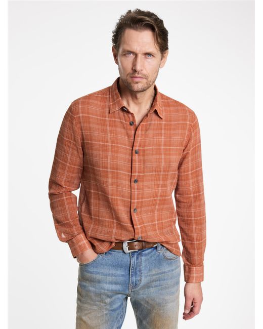 John Varvatos Orange Vinton Over Shirt for men