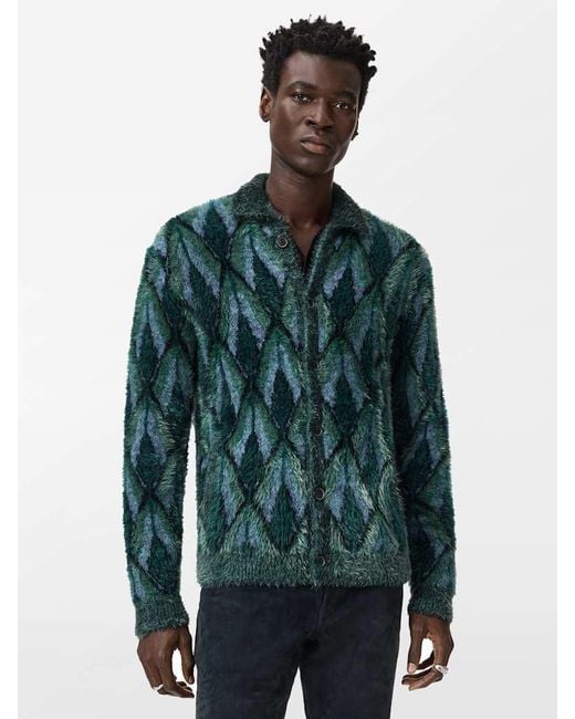 John Varvatos Green Fardella Cardigan for men