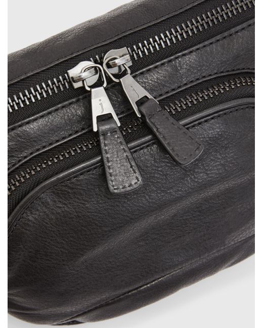 John Varvatos Leather Heritage Crossbody Bag in Black for Men | Lyst