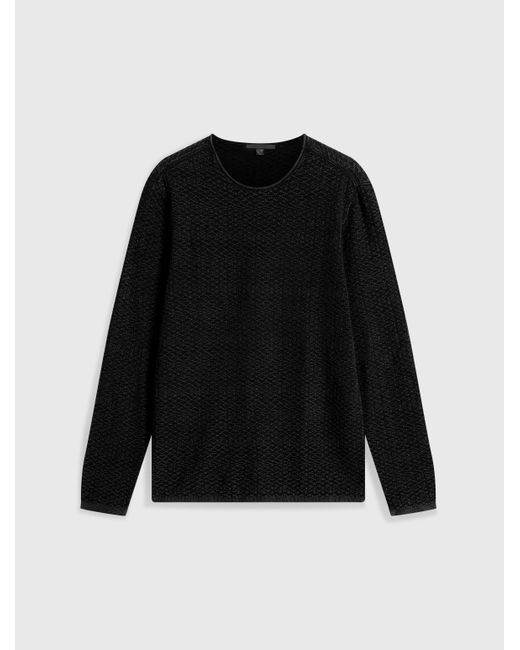 John Varvatos Black Riley Crewneck Sweater for men